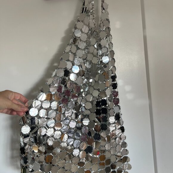 12th Tribe Diana Silver Disco Dress XS - Picture 3 of 5